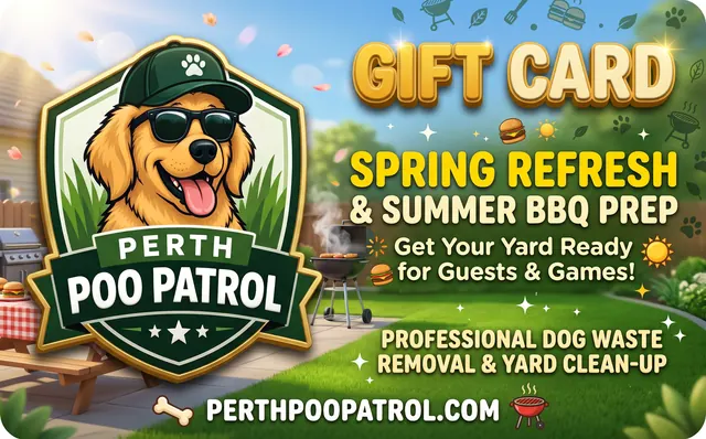 Perth Poo Patrol gift card design: Summer BBQ