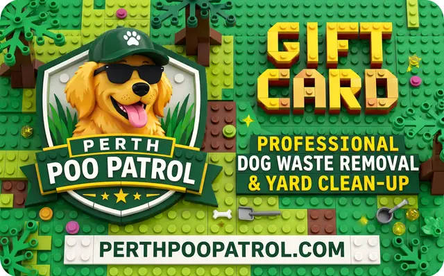 Perth Poo Patrol gift card design: Building bricks
