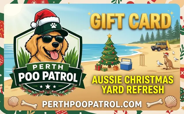 Perth Poo Patrol gift card design: Aussie Christmas