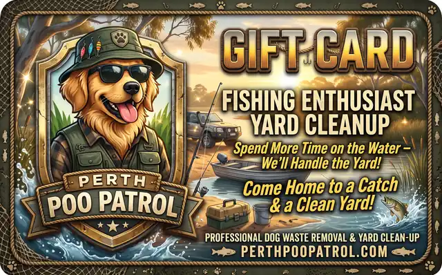 Perth Poo Patrol gift card design: Fishing