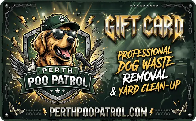 Perth Poo Patrol gift card design: Rockstar